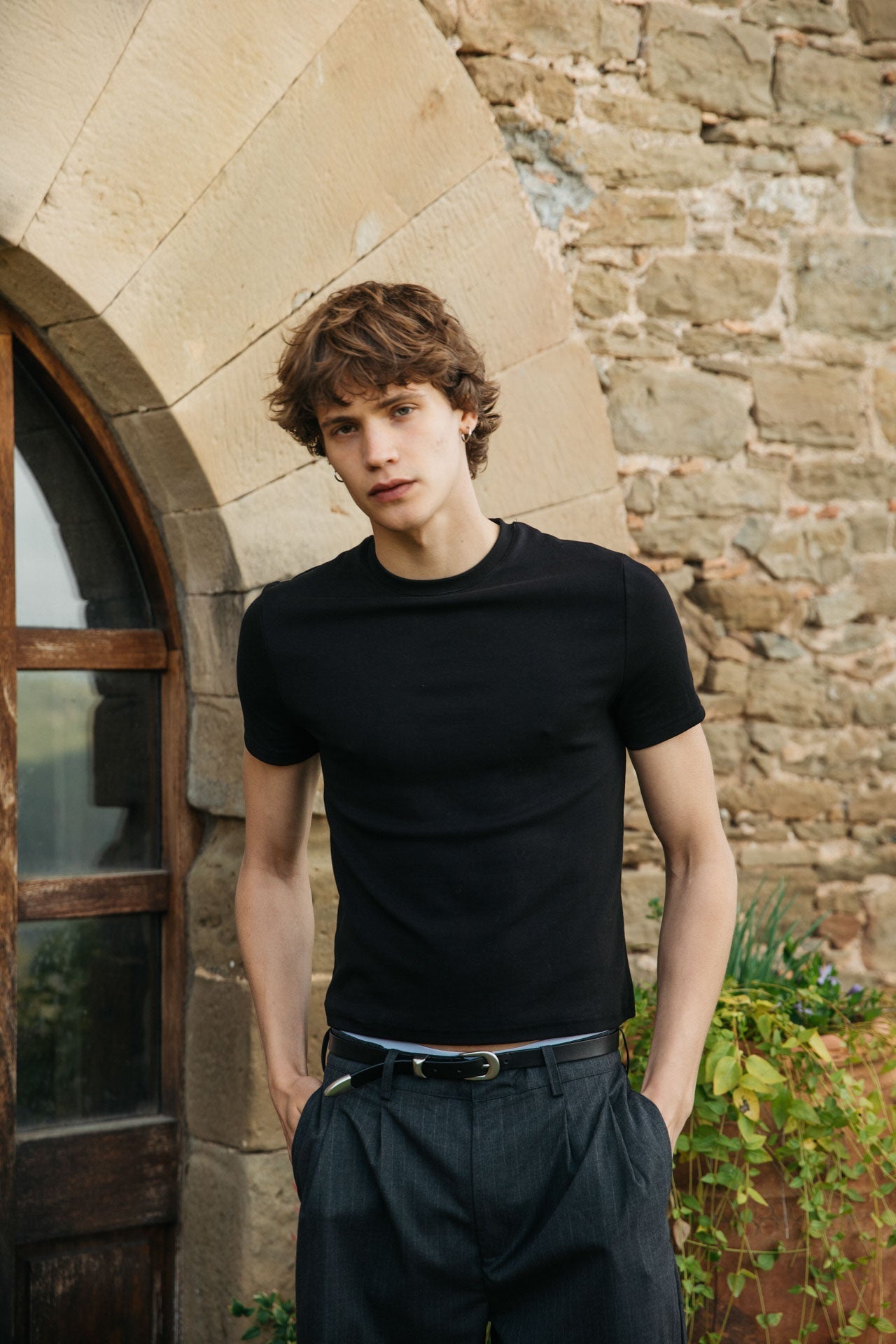 NJfashion Brando Fitted T-Shirt, Black