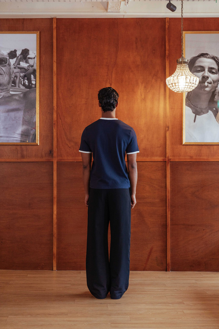 NJfashion Brando T-Shirt, Navy Ringer