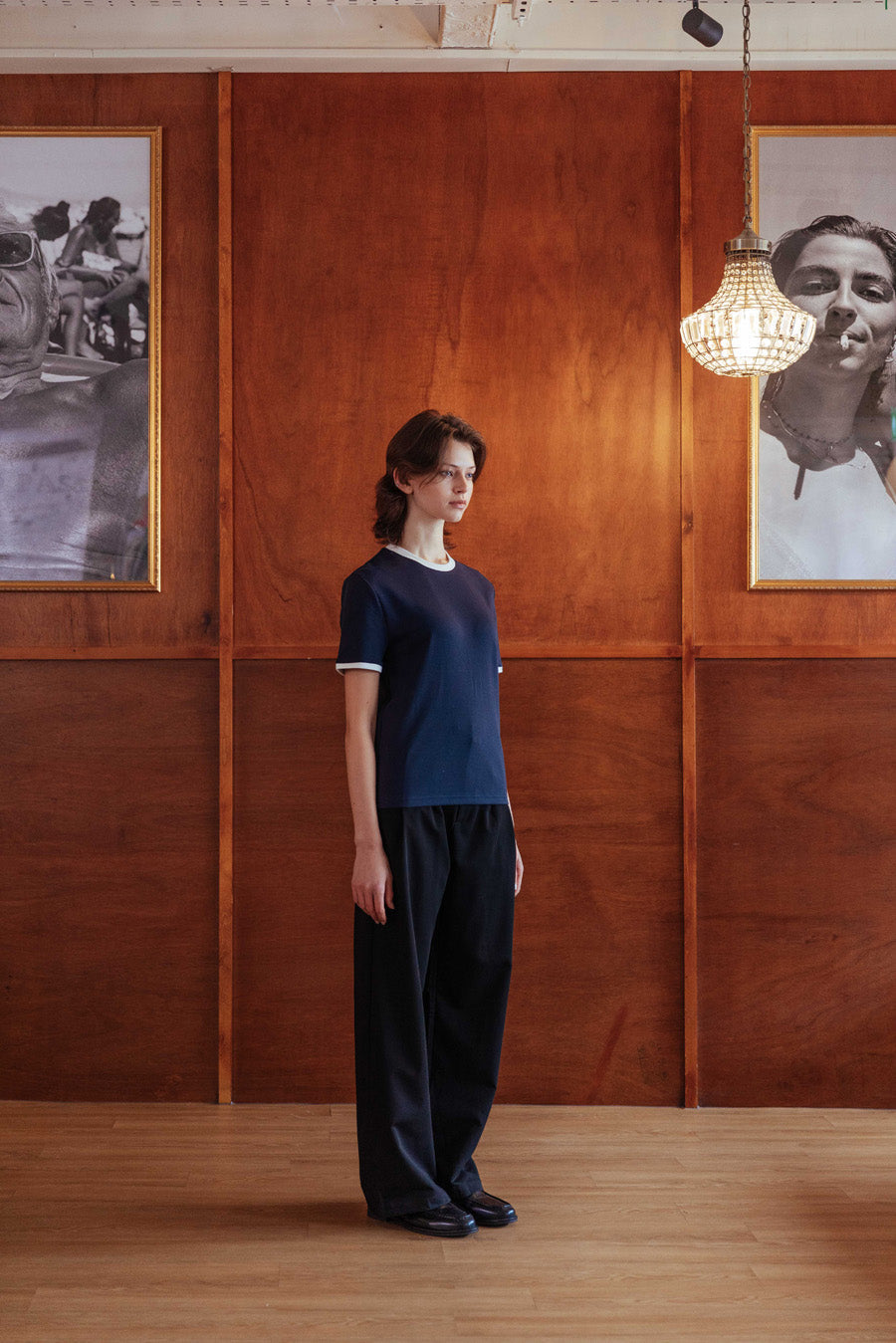 NJfashion Brando T-Shirt, Navy Ringer